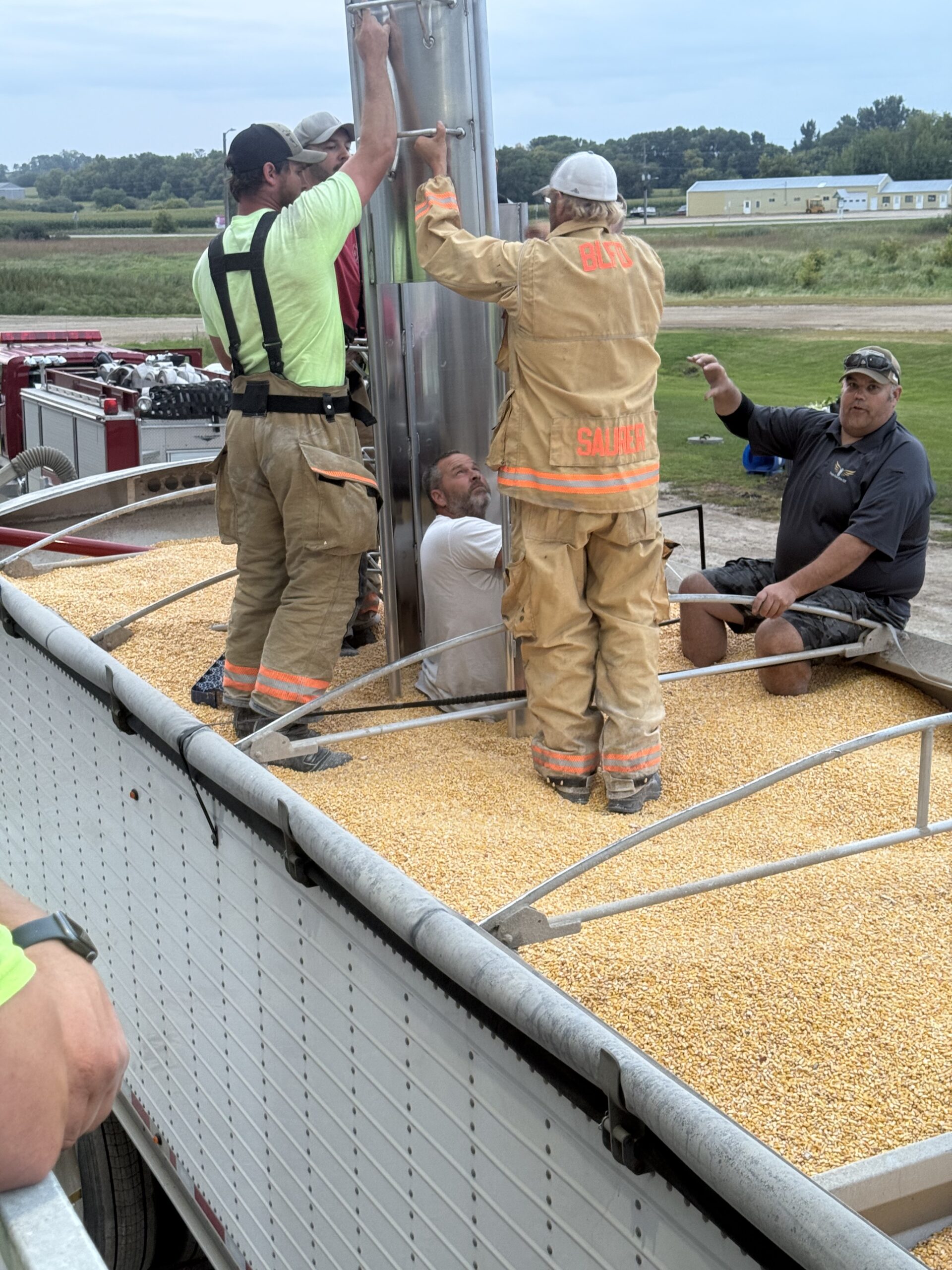 Battle Lake FD Train For Grain Bin Rescue