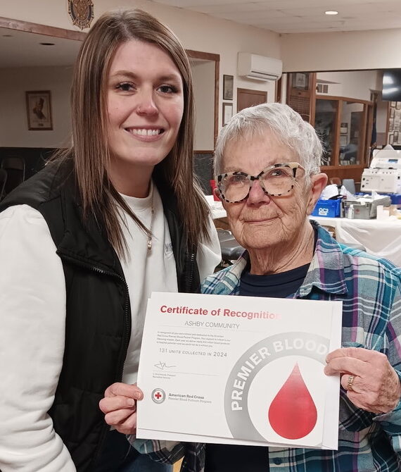 Ashby Blood Drive Honored